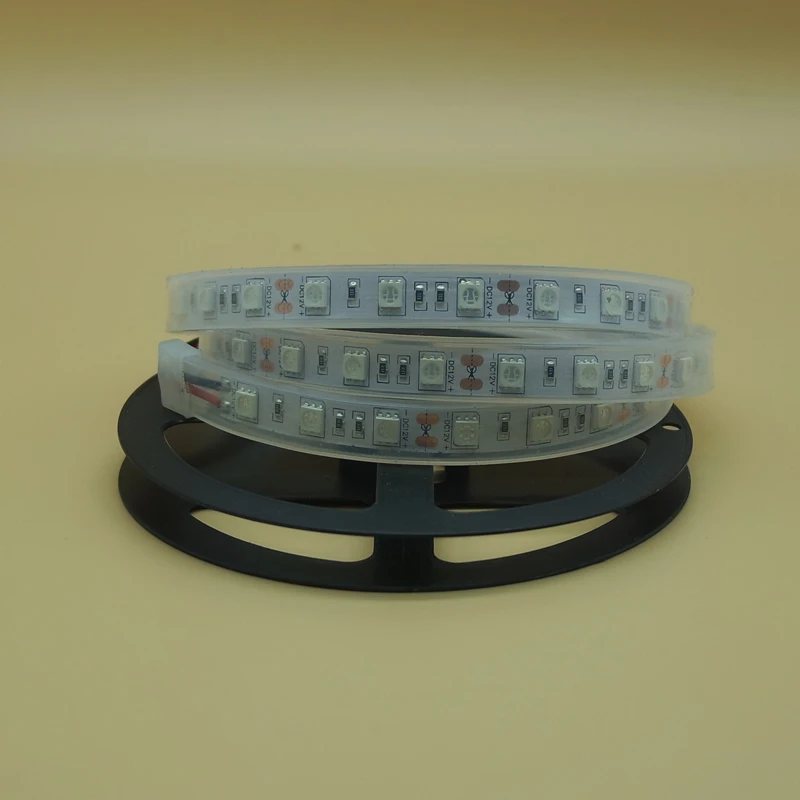 12V Светодиодная лента 5050 ip67 водонепроницаемая трубка 300led 5m RGB белая гибкая riboon