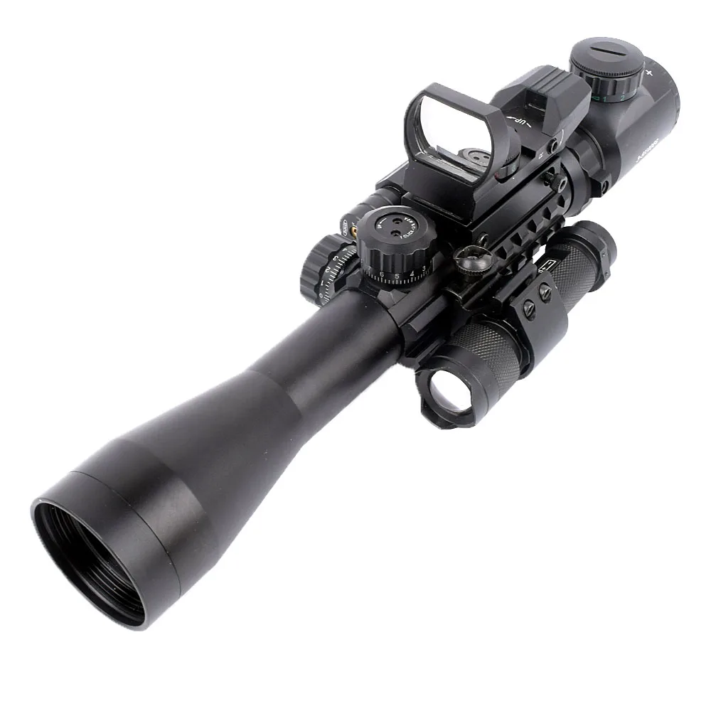 Тактическая охотничья HD Прозрачная оптика 3-9x40 прицел с 3 боковыми Пикатинни Вивер рельсовая система подходит как 20 мм, так и 11 мм