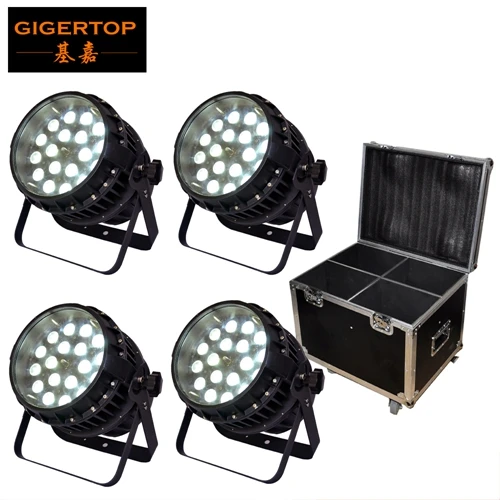TIPTOP TP-P90 18x12 Вт Водонепроницаемый светодиодный зум Номинальный свет 5/9 DMX512 ченины IP65 с переменным фокусным расстоянием 10-60 градусов регулировка на открытом воздухе RGBW 4IN1 100 V-220 V - Цвет: 4in1 flight case