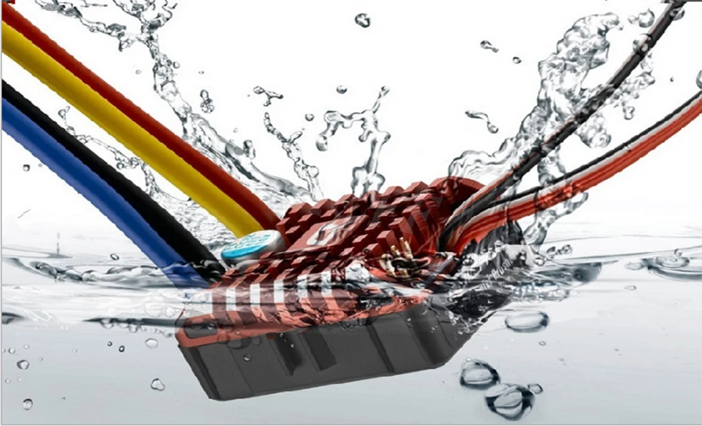 Hobbywing QuicRun WP 1080 гусеничный Whaterproof матовый ESC встроенный BEC 2-3S Lipo со светодиодный программной картой для 1/10 1/8 RC автомобилей
