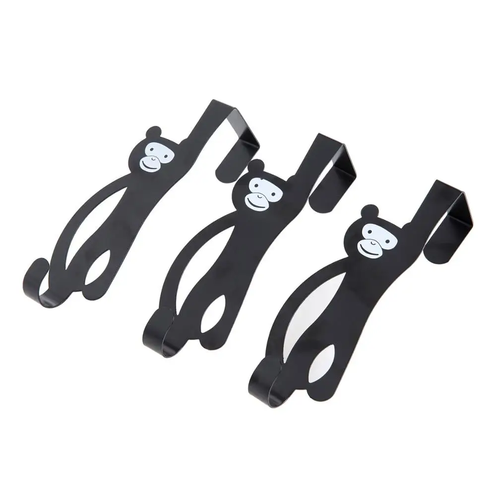 3Pcs 3 шт. Утюг животных обезьяна двери крюк Кухня Организатор Держатель Одежда вешалка для хранения вешалок - Цвет: 3Pcs