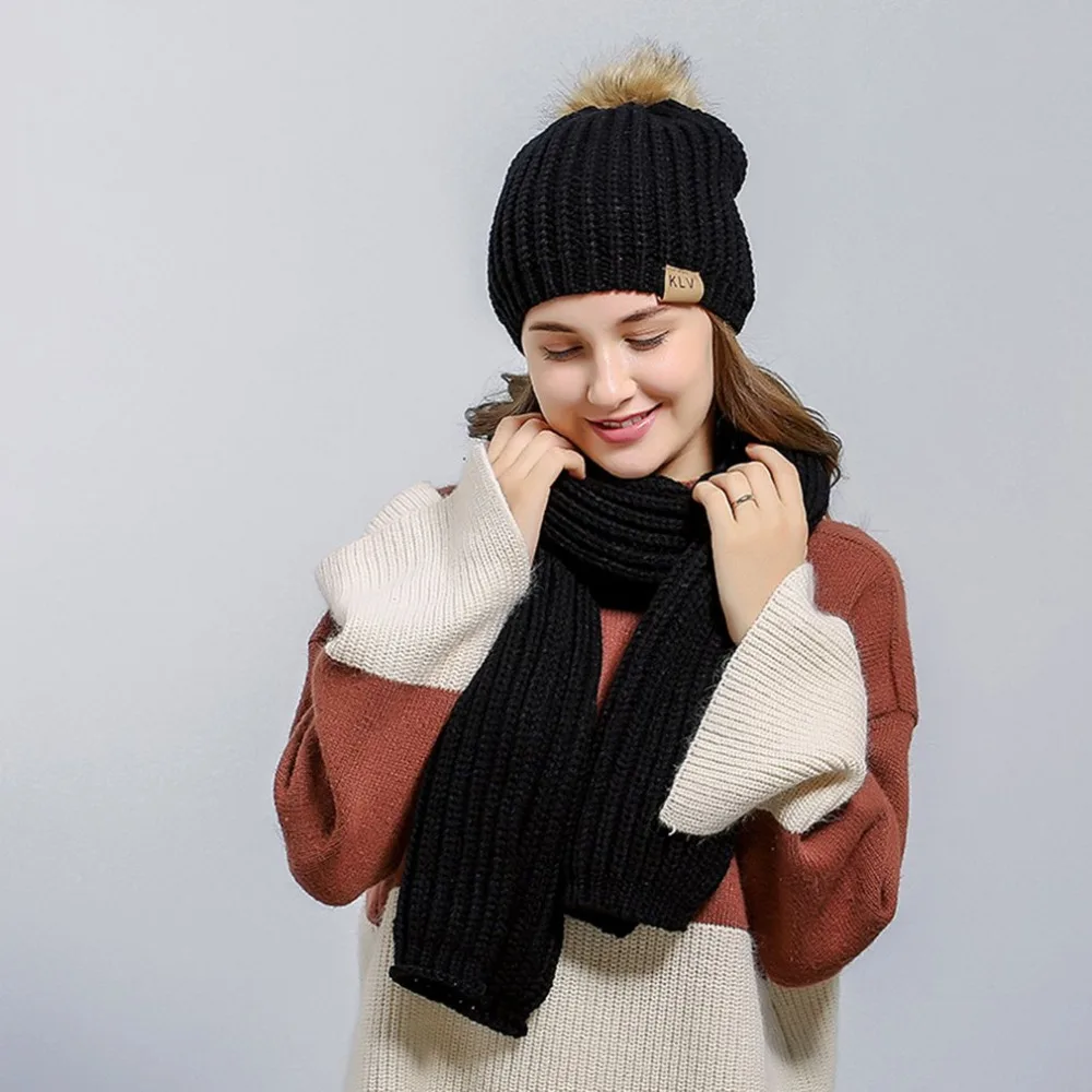 Хит продаж зимние женские вязаные шапочки Skullies шерстяные громоздкие шапки и