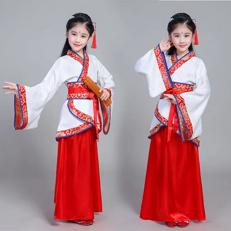 Детские маскарадные костюмы для традиционного китайского танца юбка девочек