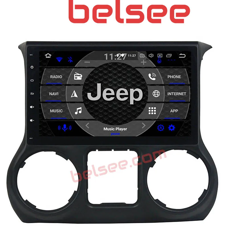 Belsee 10 1 экран Android 9 0 Автомагнитола стерео навигация для Jeep Wrangler JK 2011 2012 2013 2014 2015 2016
