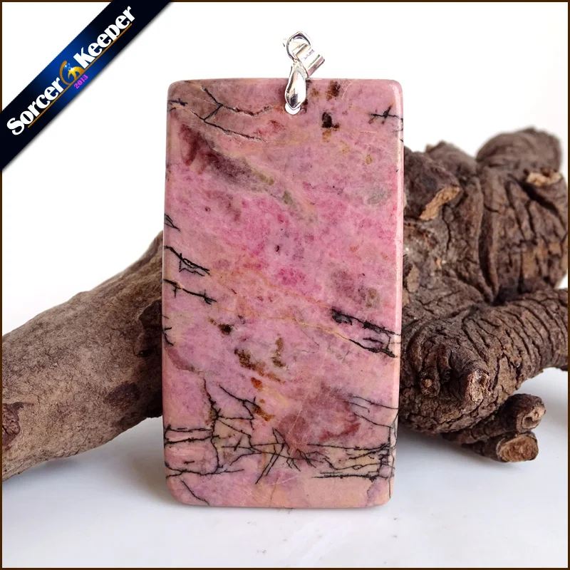 Натуральный камень настоящий с камнем Родонит Bijoux Винтаж Diy бусины подвеска костюм ювелирные изделия женские Шарм ожерелье с подарочной коробкой ZS471