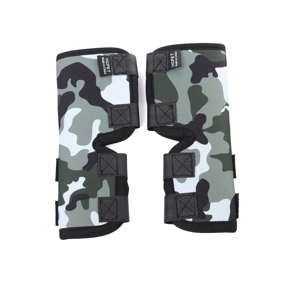 camo 2 шт./пара собака Kneelet ПЭТ ноги до колен рулька бандаж ремни защиты собака повязки Обёрточная бумага медицинские принадлежности собак коврик терапевтический Поддержка - Цвет: camo