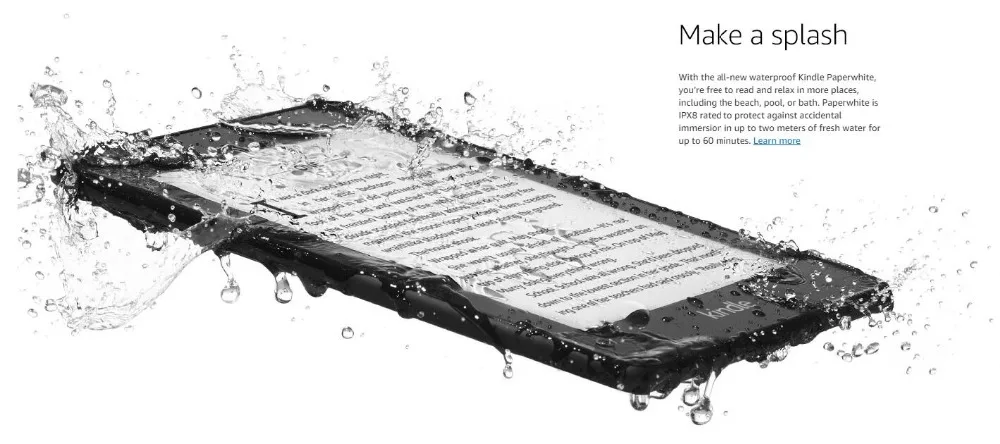Полностью Kindle Paperwhite-теперь Водонепроницаемый 8 Гб Kindle Paperwhite4 300 ppi электронная книга e-ink экран wifi " светильник беспроводной считыватель