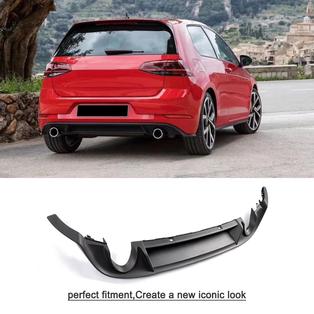 Авто черный PP задний бампер диффузор спойлер для Volkswagen VW Golf 7 MK7 стандарт и GTI