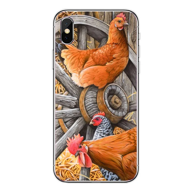Смарт-курицы из мультика Мягкий ТПУ силиконовый чехол для iphone 6 S 8 Plus X 10 4S 5C XS Max 5s SE
