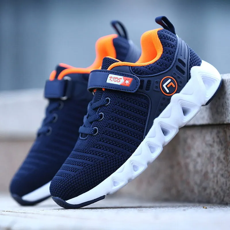 Детская обувь детская осенняя Нескользящая спортивная сетчатые кроссовки для
