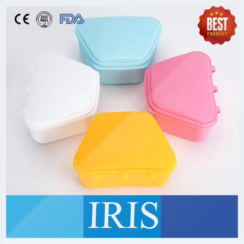 

20 Pieces Ladder Shape Plastic Denture Bath Box Case Dental False Teeth Appliance Container Trapezium Denture Storage Boxes