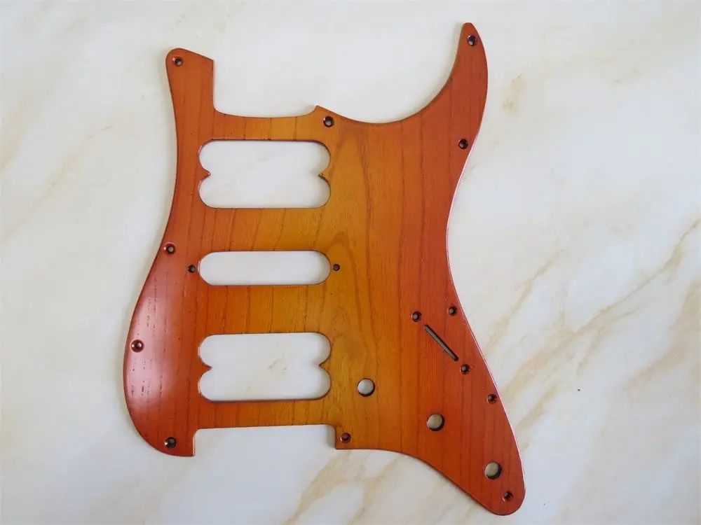 

1 шт. твердая гитара Ailanthus wood STRAT HSH Pickguard ручная работа #3144
