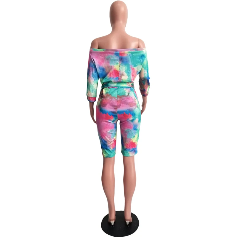 Женский комбинезон карандаш с открытыми плечами поясом Модный облегающий