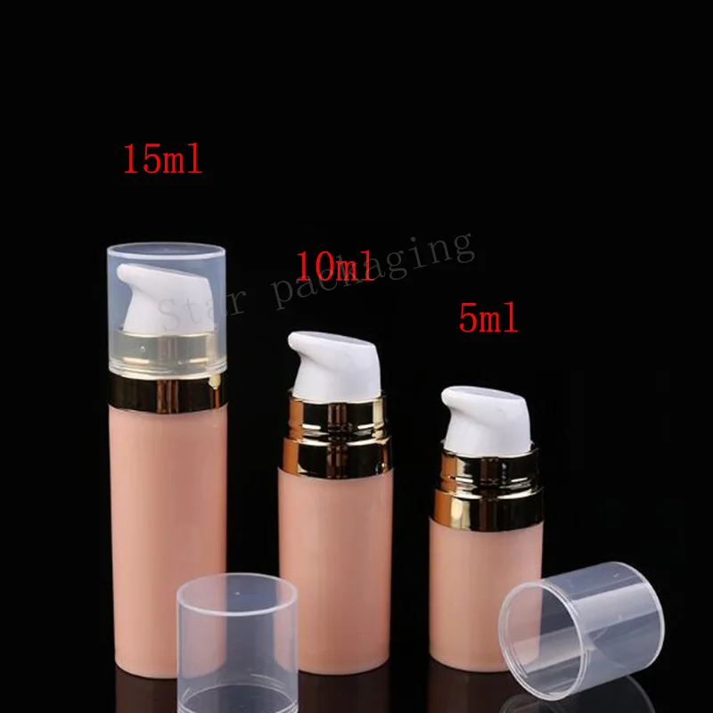 50pcs 5ml 10ml 15ml Airless Lotion Cream Pump Bottle Small Travel Cosmetic Skin Care Plastic Container Dispenser | Красота и здоровье