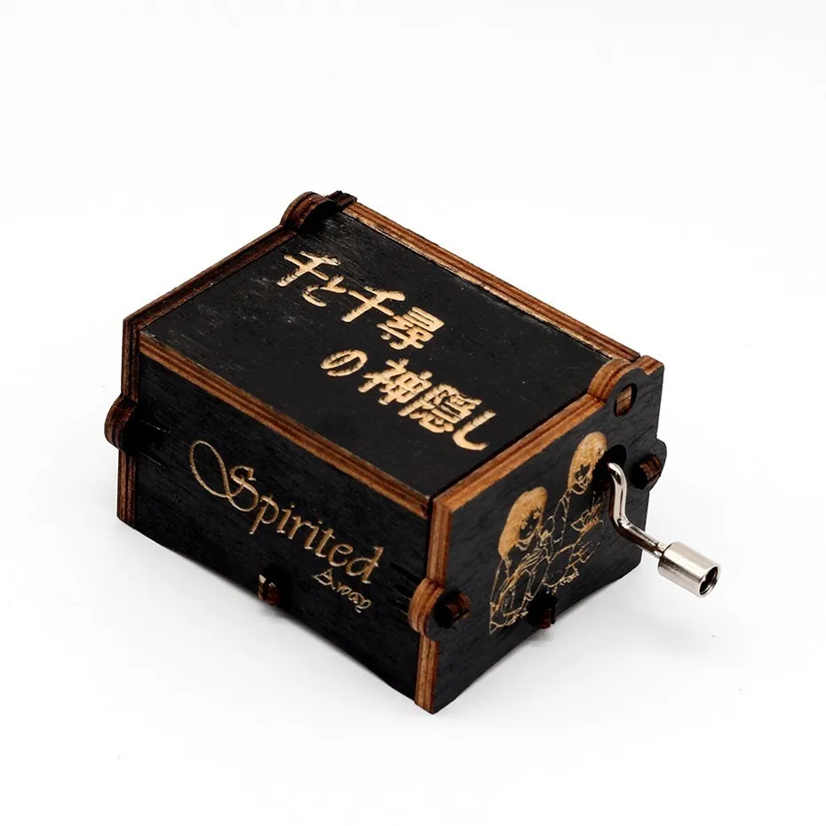 Spirited Away Античная резная деревянная рукоятка унесенная призраками музыкальная шкатулка Рождественский подарок на день рождения вечерние украшения - Цвет: Spirited Away