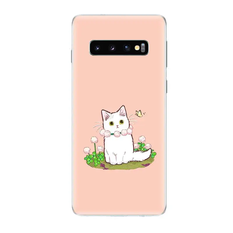 Художественный Кот модные Бисер для украшения samsung Galaxy S9 S8 A6 A8 Note 9 8 S7 S6 край J4 J6 +
