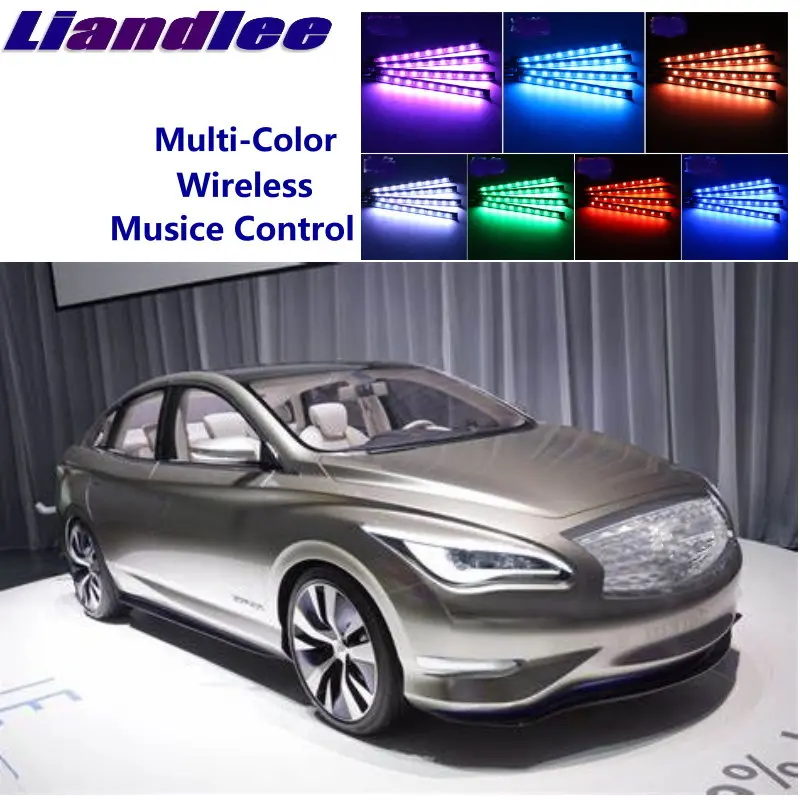 

Liandlee автомобильный неоновый изменяющий цвет свет Atmibient внутри Footwell свет для Infiniti LE