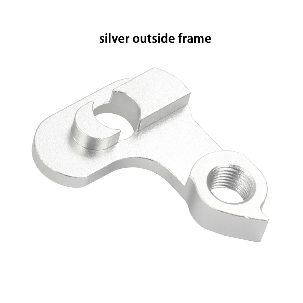 outside frame silver SILVEROCK откидывающийся задний переключатель Вешалка одна скорость конвертировать в внешнюю 3 скорости фиксированная передача складные велосипеды задний редуктор механический адаптер - Цвет: outside frame silver