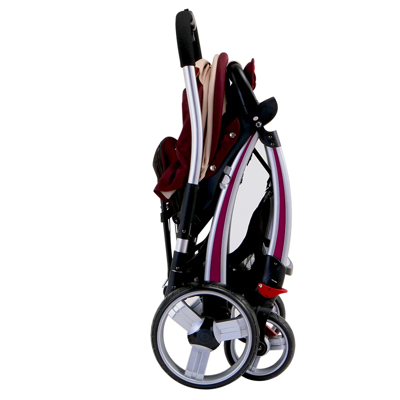 Мода Двусторонняя Детская Коляска быстро складной Может Сидеть и Лежать