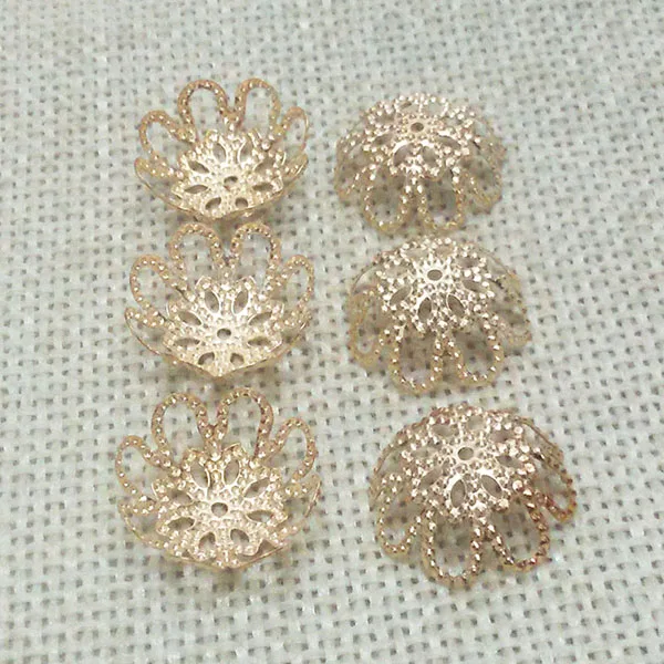 12mm kc gold Серьги для изготовления ювелирных изделий фурнитура бусины концевые крышки brincos застежка кисточки цветок филигранная разделитель обжимные шнуры ожерелье жемчуг Топ - Цвет: 12mm kc gold