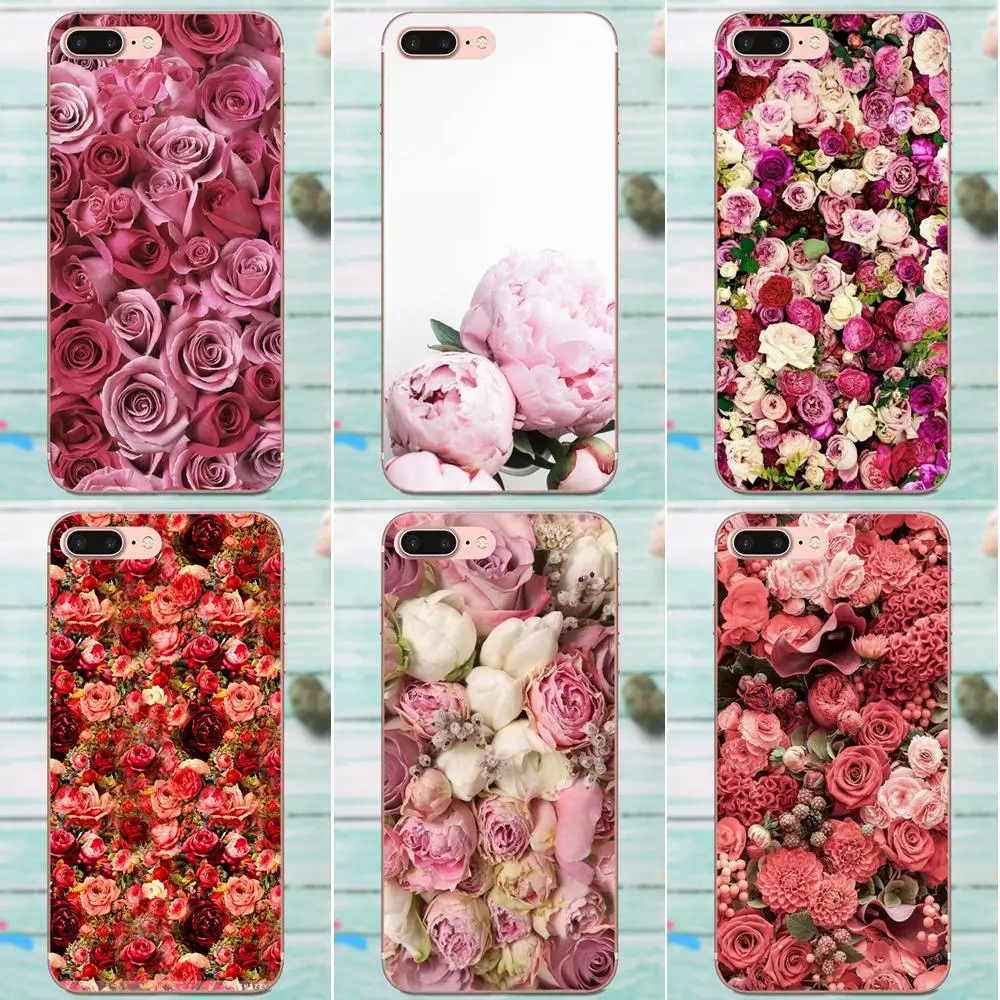 Мягкие роскошные красивые персиковые цветы Ranunculus для Galaxy A3 A5 A7 On5 On7 2015 2016 2017 Grand Alpha
