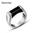 Модное мужское кольцо из нержавеющей стали zorcins, обручальные кольца черного цвета для мужчин