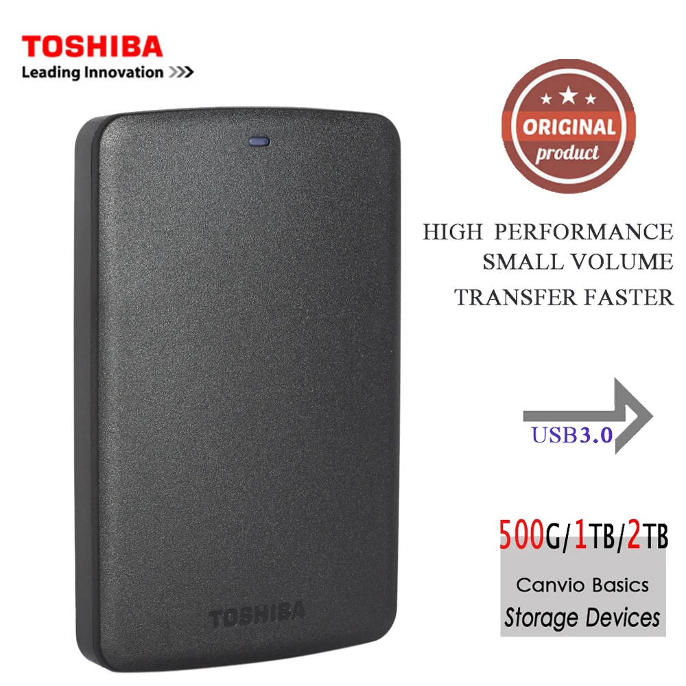 Портативный внешний жесткий диск Toshiba портативный Canvio Basics USB 3.0 3 0 дюйма 1 ТБ
