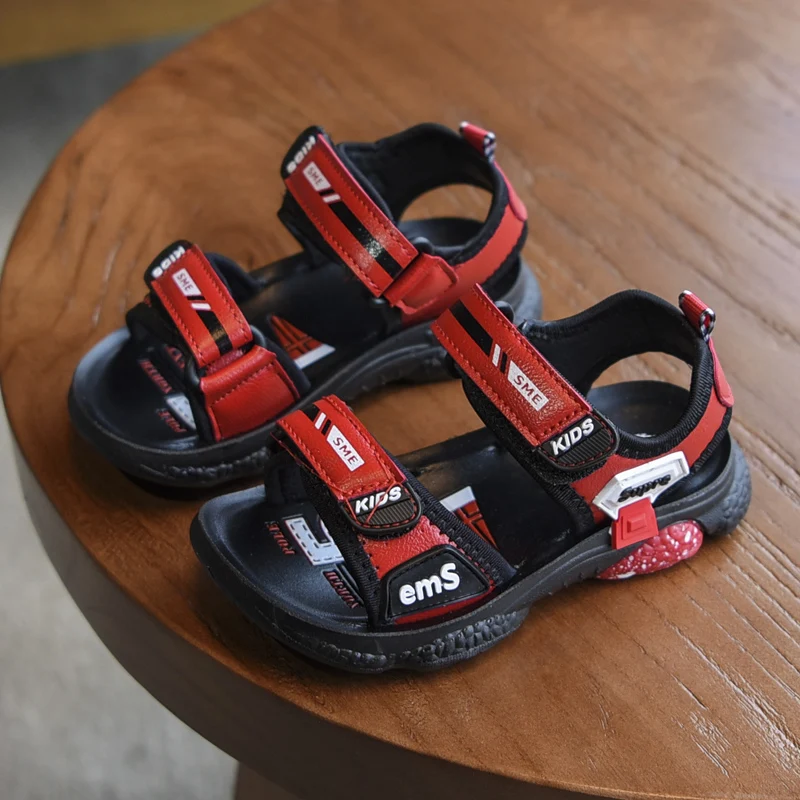 2019 новые летние модные черные спортивные дышащие сандалии для мальчиков