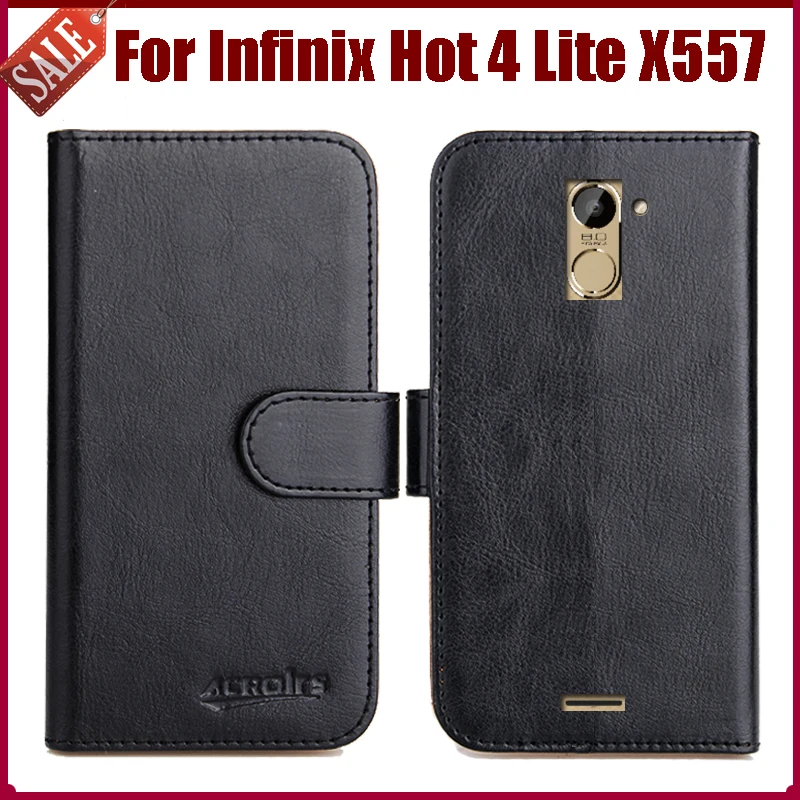Hot Sale! Infinix 4 Lite X557 Case New Arrival 6 Colors Luxury Fashion Flip Leather Protective Cover Phone Bag | Мобильные телефоны