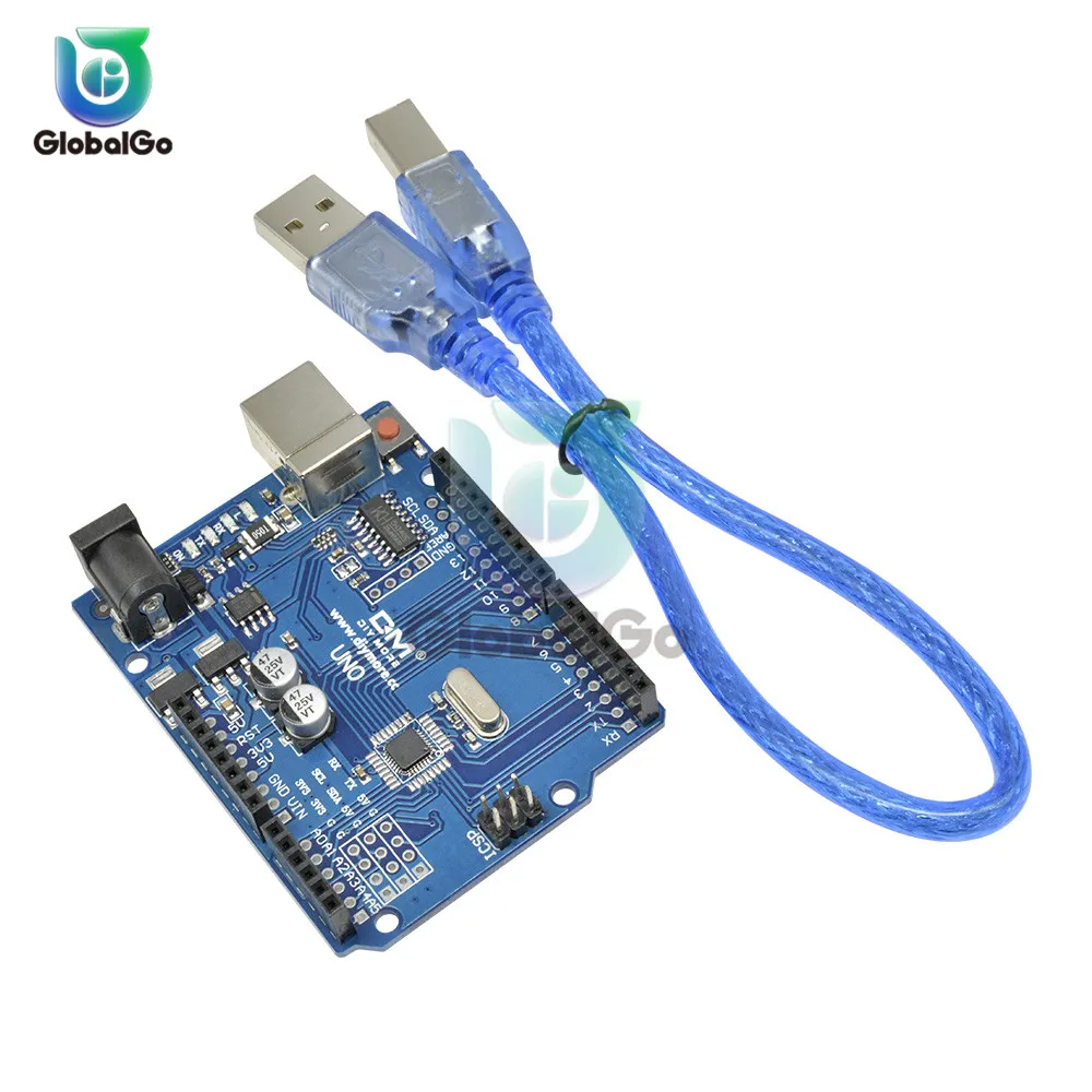 UNO R3 макетная плата ATmega328P CH340 CH340G для Arduino с usb кабелем типа B|Детали и аксессуары