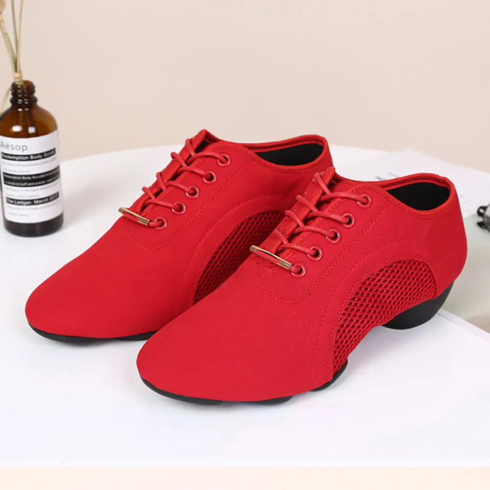 Women Latin Dance Shoes Tango Jazz Salsa Dancing Shoes Mesh Soft Sole Ballroom Female Sneakers Zapatos De Baile Latino Mujer