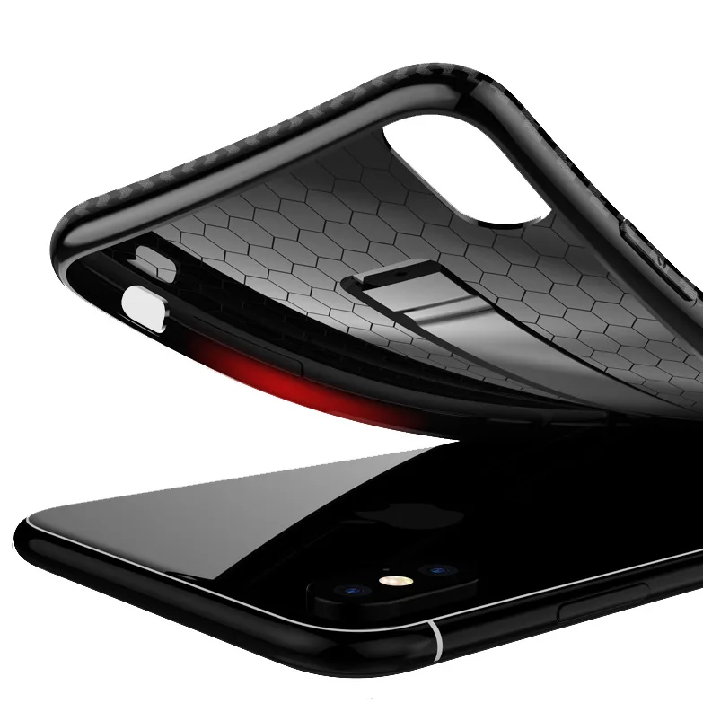 Чехол для телефона из углеродного волокна с откидной подставкой iphone 6/6s 7 8 Plus