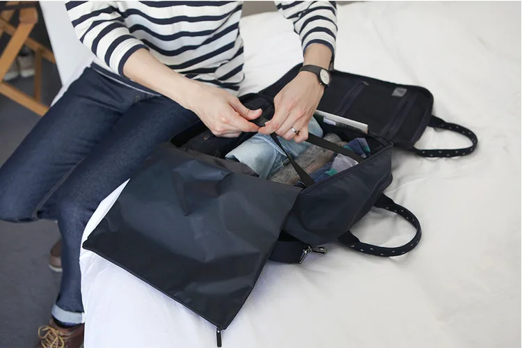 Мужской Для мужчин Дорожная сумка складной мешок Переносной Для женщин Tote Водонепроницаемый нейлон Повседневное путешествия вещевой мешок чемодан смарт-пакет сумка