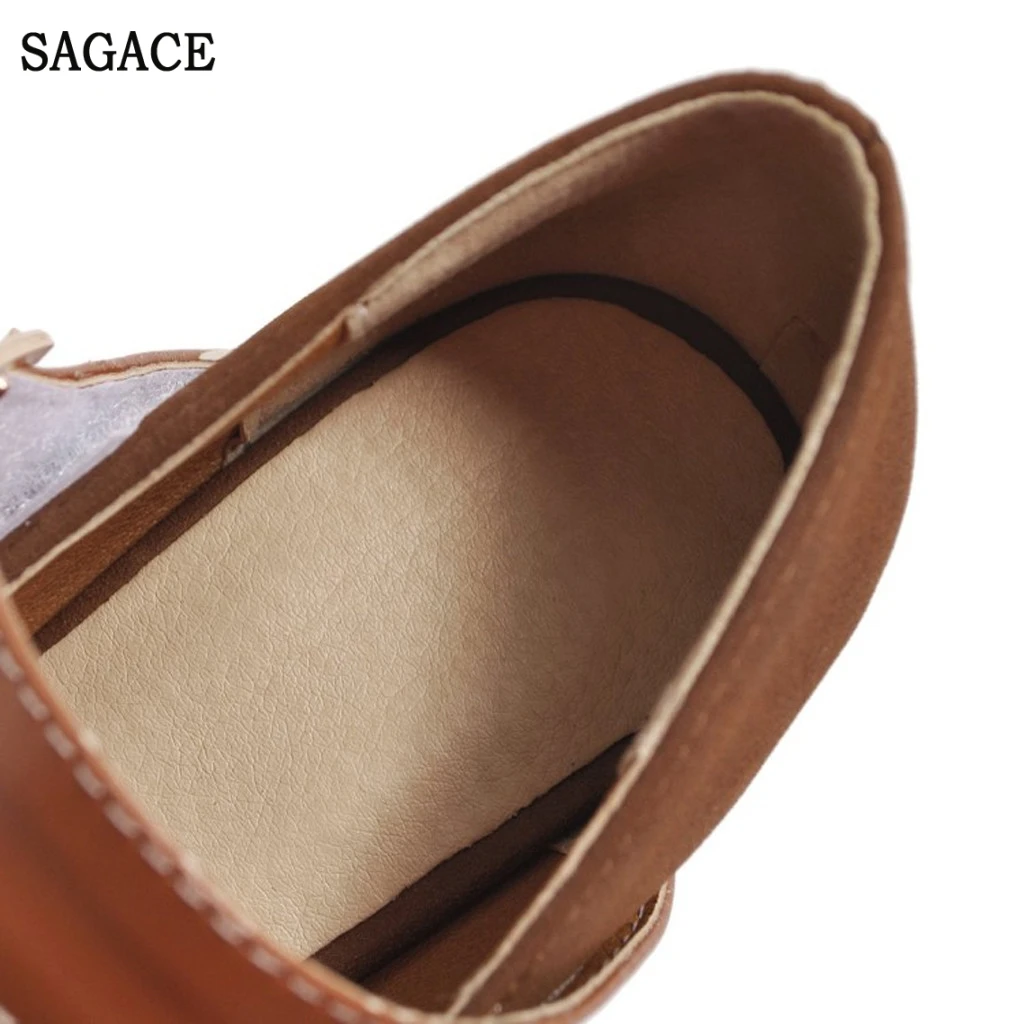 SAGACE/женские туфли на высоком квадратном каблуке Женские туфли-лодочки платформе