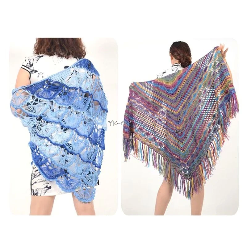 Мягкая шерстяная пряжа радужные градиентные цвета сделай сам Детская шерсть для