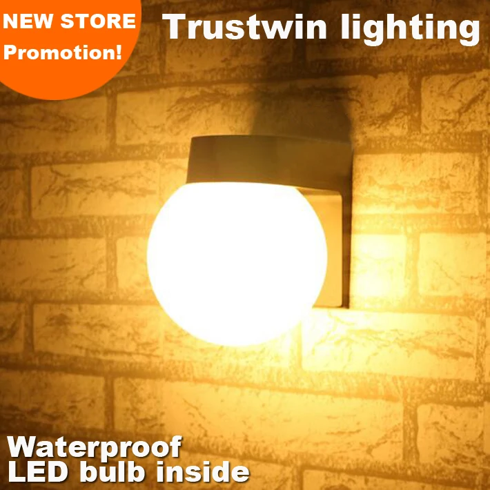 2 шт. водостойкая ванная комната для помещений улицы настенная лампа круглой