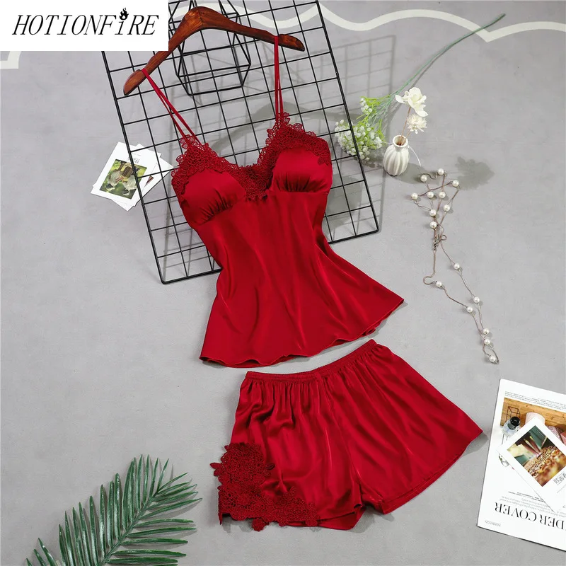 Пижамный комплект для женщин нижнее белье отдыха топы шорты летняя хлопковая