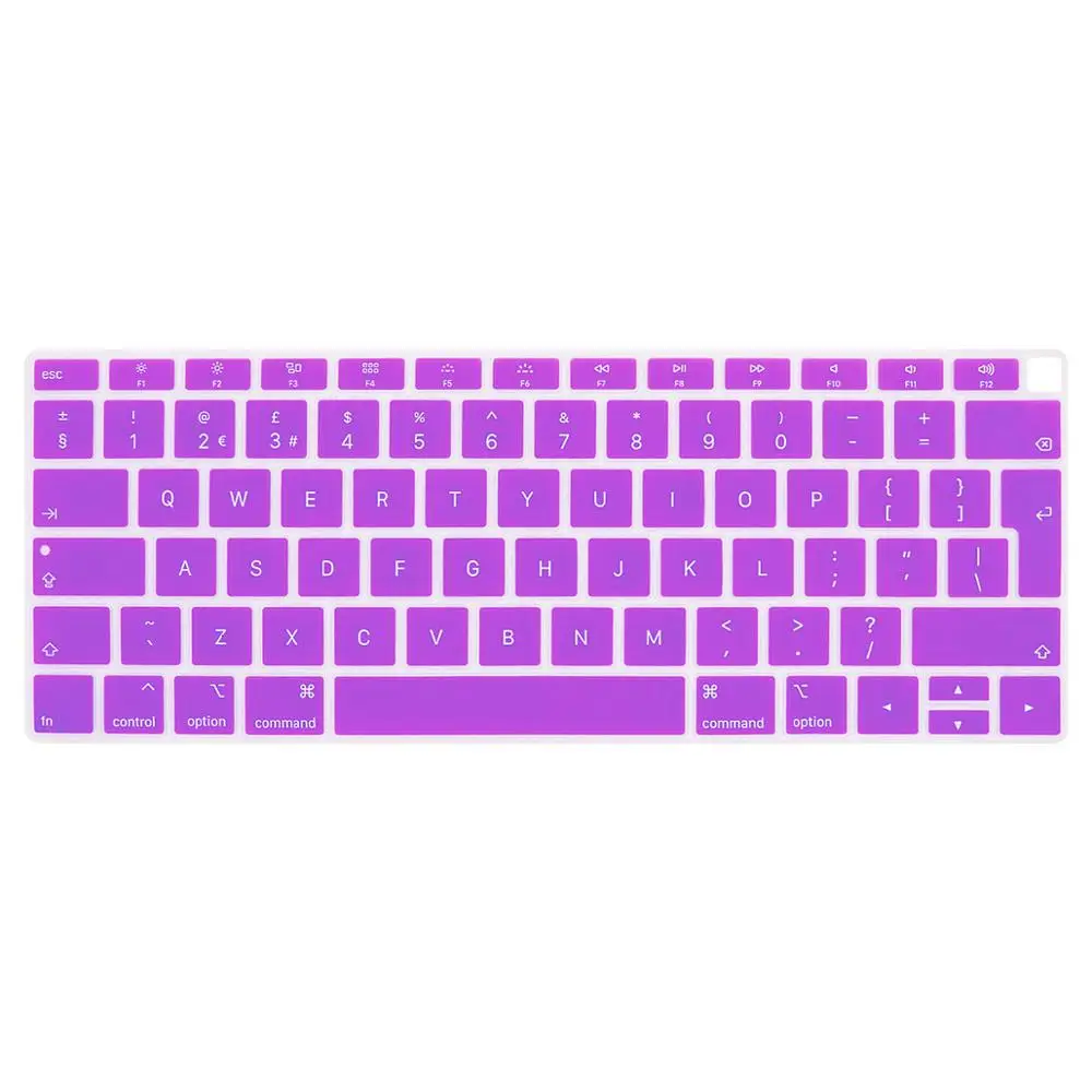 Фиолетовый Чехол для ноутбука macbook air 1" пылеотталкивающая пленка кремниевый ноутбук Защитная пленка для клавиатуры Водонепроницаемая A1932 - Цвет: Фиолетовый