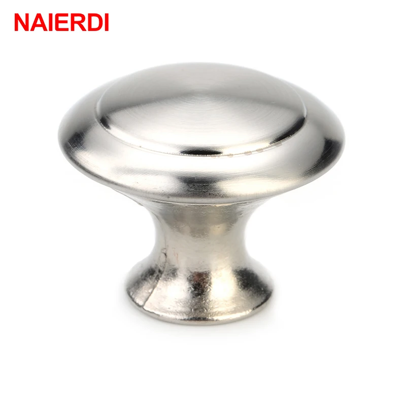 

NAIERDI 24mm/28mm Cabinet Handle Stainless Steel Circle Round Handles Drawer Furniture Wardrobe Knobs Cupboard Pull Hardware