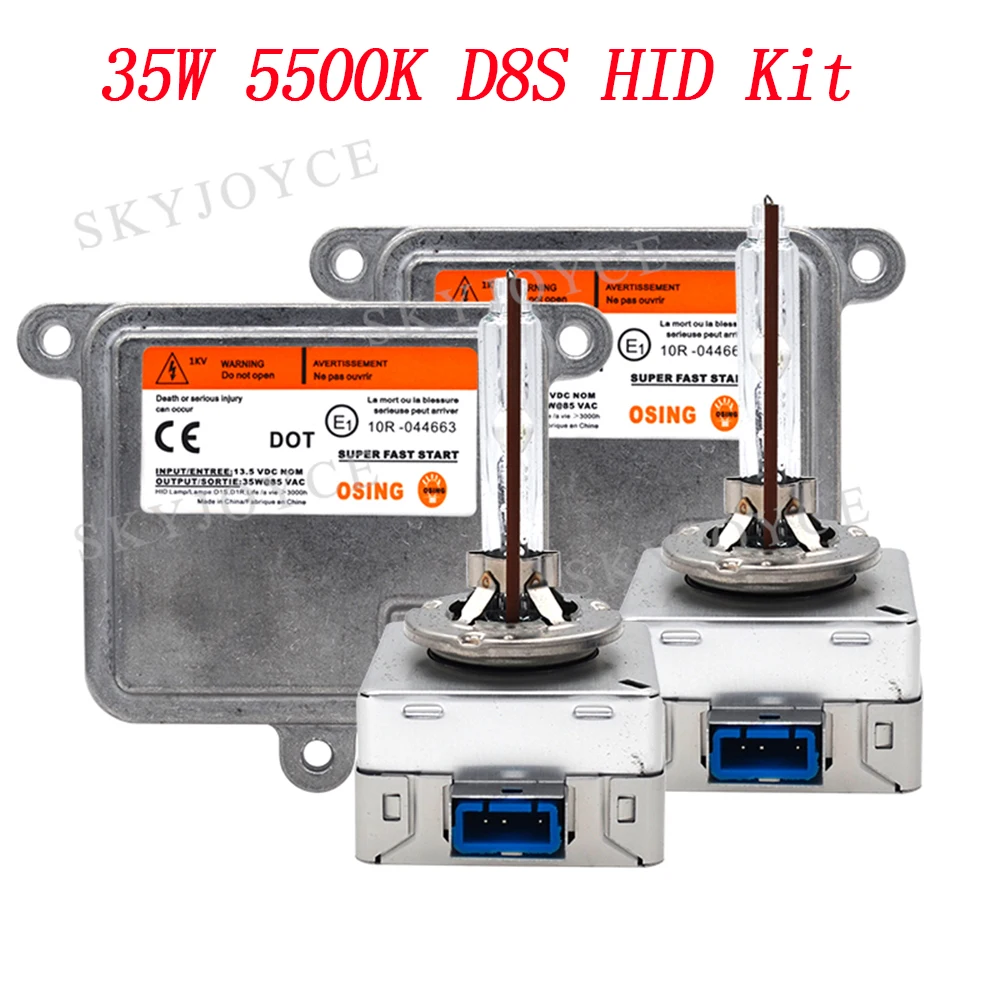 Оригинальная лампа 35 Вт 5500K D8S быстрое яркое металлическое основание HID OEM D1S