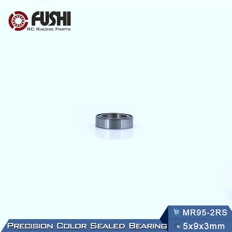 MR95RS Подшипник ABEC-3 (10 ШТ.) 5*9*3 мм Миниатюрный MR95-2RS Шарикоподшипники RS MR95 2RS с Черный
