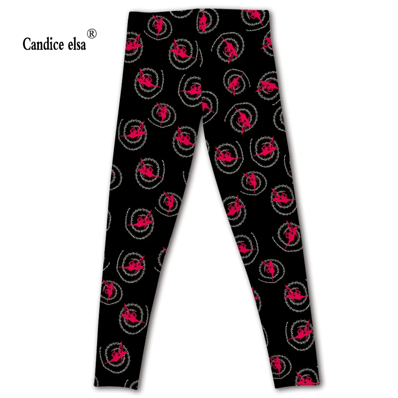 Леггинсы CANDICE ELSA женские эластичные леггинсы для фитнеса танцев с принтом