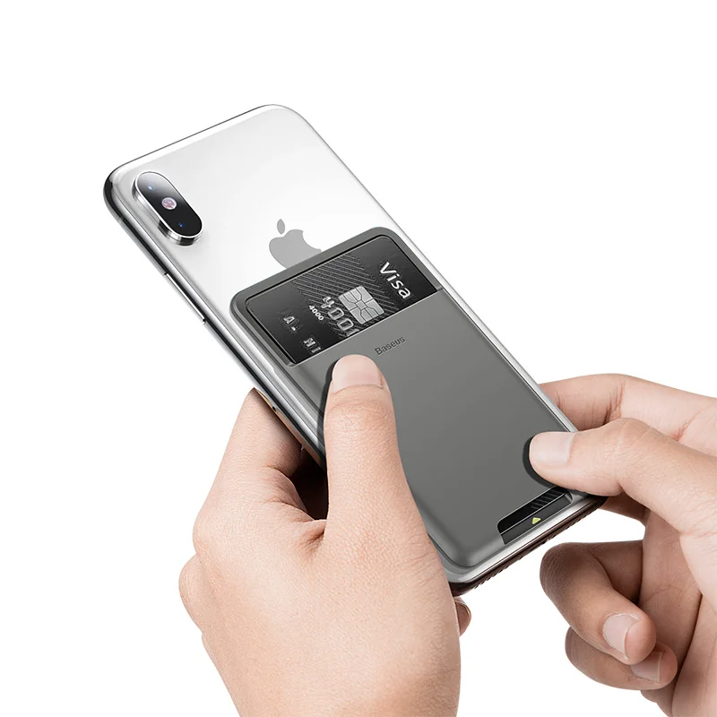 Dark Gray Универсальный чехол-кошелек Baseus для iPhone 11 Pro Max X Xs, роскошный силиконовый чехол для телефона samsung Xiaomi - Цвет: Dark Gray