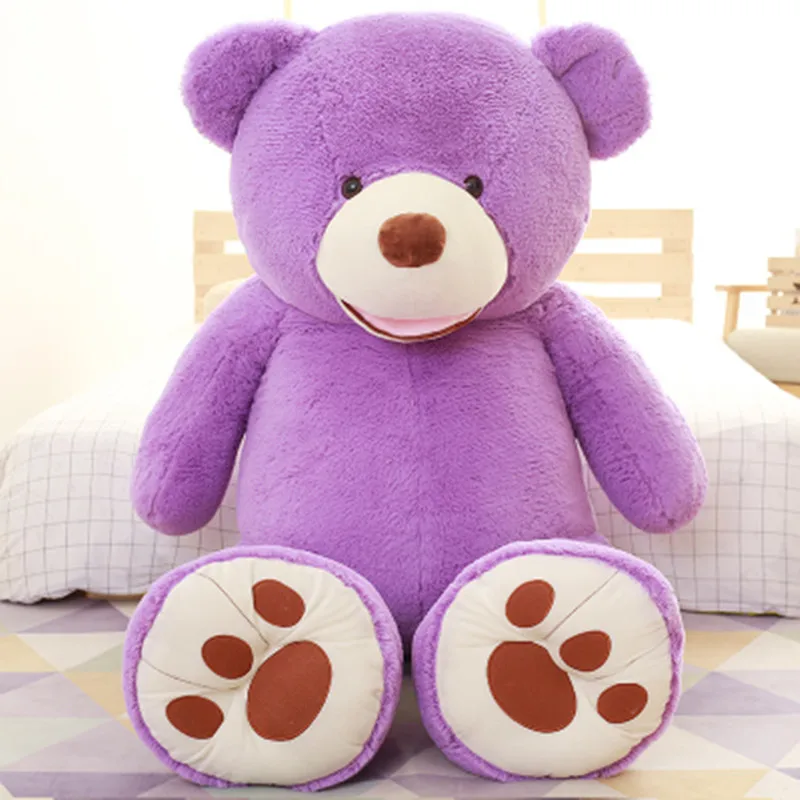 purple Мягкий PP хлопок плюшевый большой плюшевый медведь плюшевые игрушки большие животные медведи подушки на День Святого Валентина подарок плюшевый медведь подушки для сна - Цвет: purple