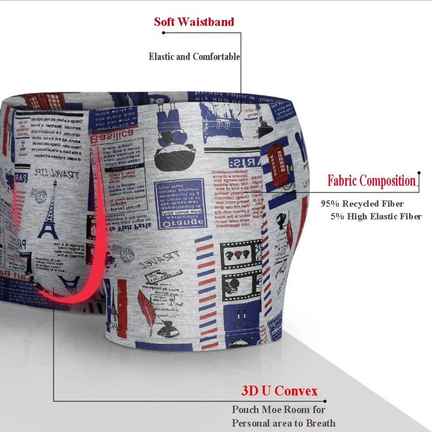 4 шт./партия Мужские дышащие трусики хлопковое нижнее белье мягкие мужские трусы