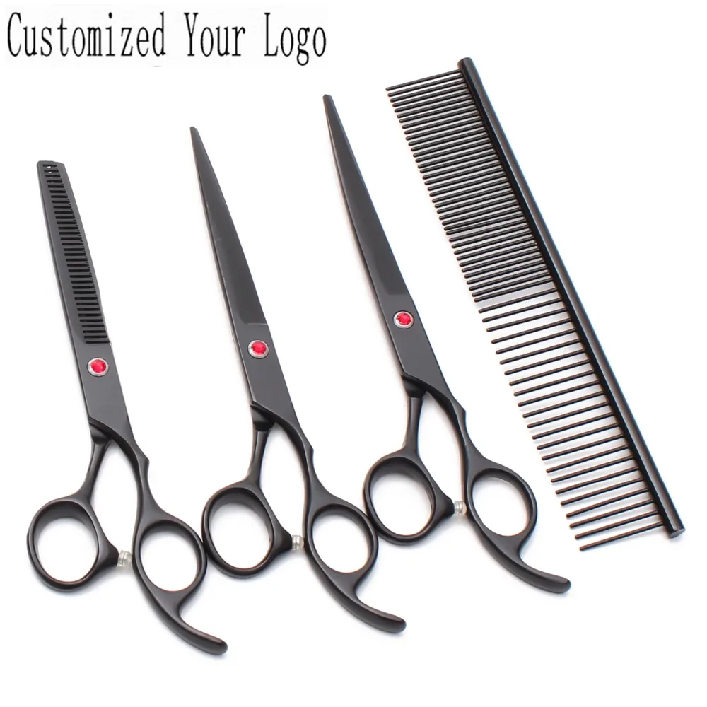 Набор ножниц из нержавеющей стали с рисунком фиолетового дракона