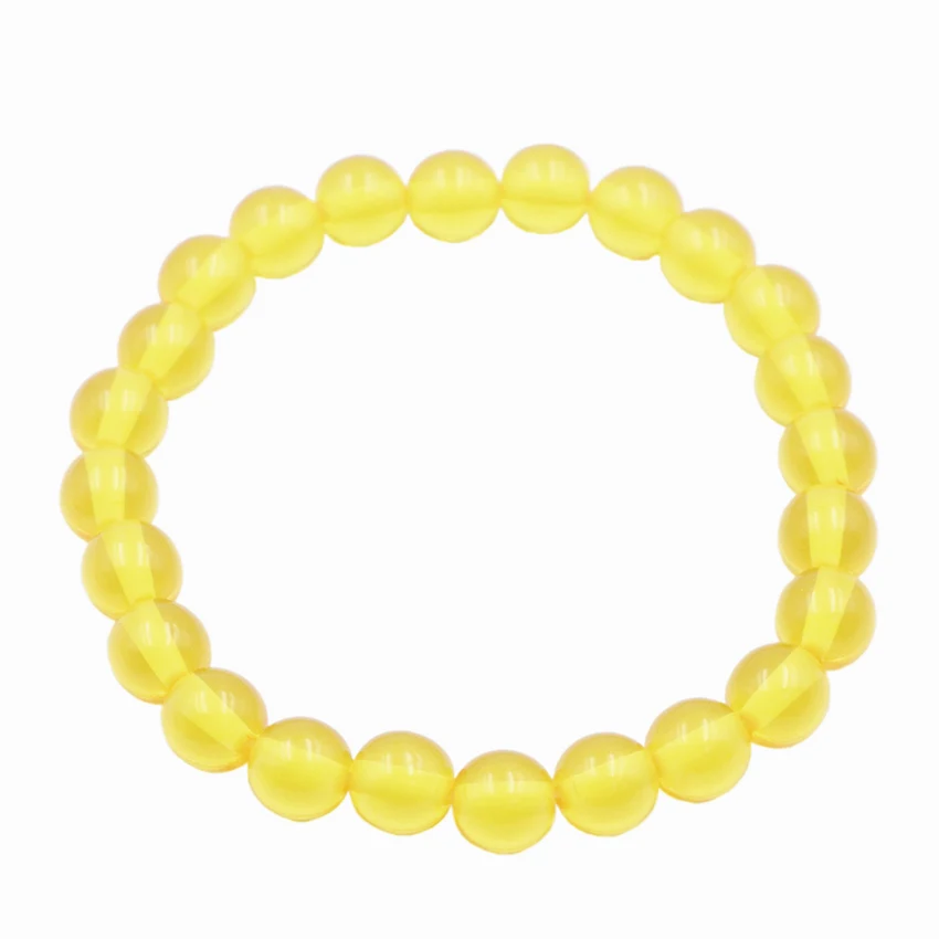 Браслет с бусинами 8 мм 10 буддийский из искусственного пчелиного воска модные