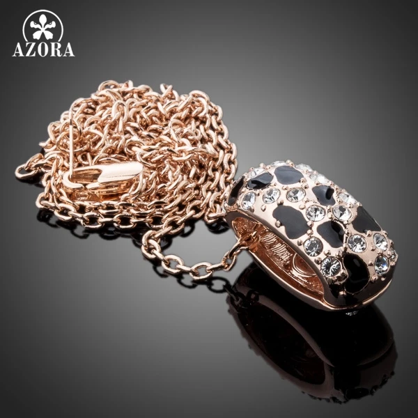 Ожерелье с леопардовым принтом AZORA розовое золото магнитным лечебным камнем