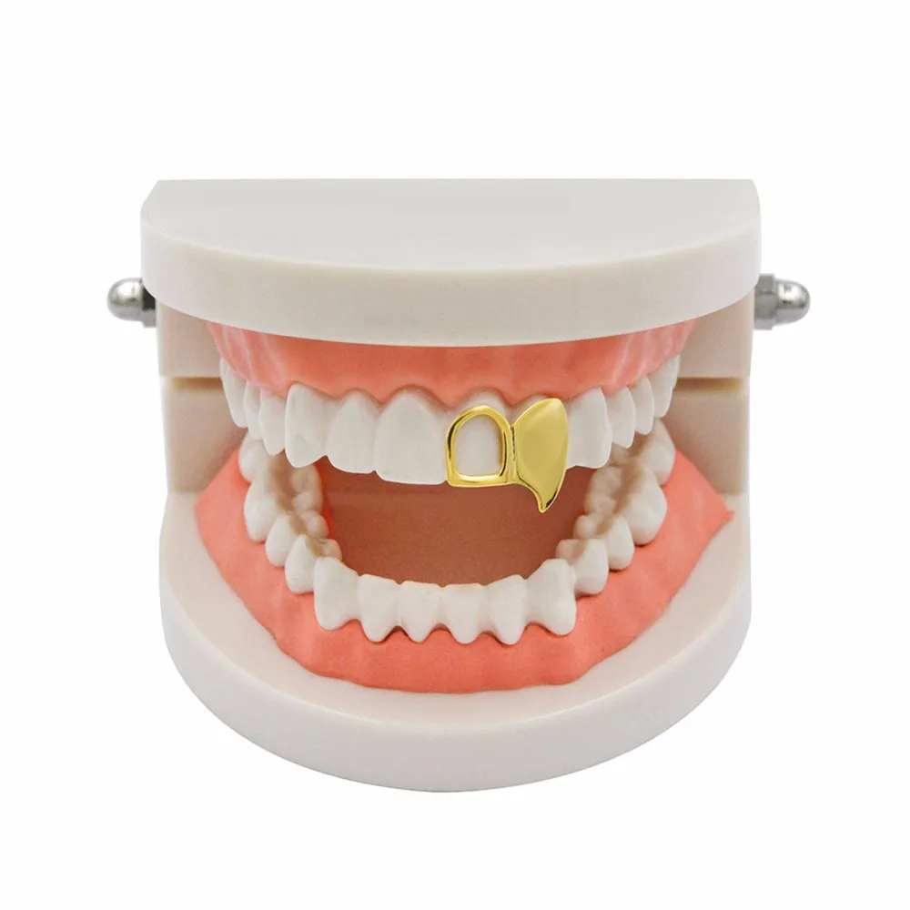 Новый заказ Золотой Серебряный цвет маленький двойной зуб крышка Grillz хип хоп
