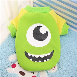 Зеленый Милый мультфильм животных Patten дизайн Pet Пальто Мягкая флисовая одежда для собак теплая толстовка одежда для собак - Цвет: Зеленый